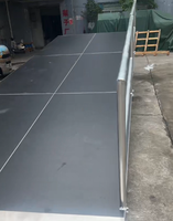 Rampa de Escenario Plegable Ligera de Aluminio, Marco Modular de Conexión Rápida para Exposiciones y Eventos al Aire Libre