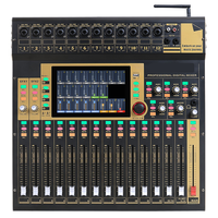 Mezcladora Digital X16, Consola de Mezcla de Audio de 16 Canales con Pantalla Táctil, Control Remoto Multidispositivo para Sistema de Sonido