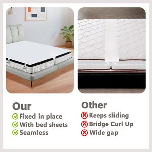 3-trong-1 giường cầu đôi để vua với trang bị tấm và t nêm hình bọt chia Vua khoảng cách phụ cho điều chỉnh giường 78 "<span class=keywords><strong>x</strong></span> 75" - Product Image 4