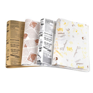 Feuilles de papier alimentaire personnalisées résistantes à l'huile, papier ciré, emballage alimentaire, papier anti-graisse jetable - Product Image 1