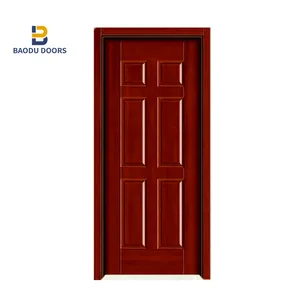 Baodu teak de madeira madeira exterior dobro design da porta