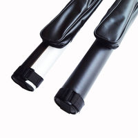 Étui de queue de billard noir n°8, 3/4 de longueur, en cuir PU, style anglais, sac de transport pour queues de snooker et de billard