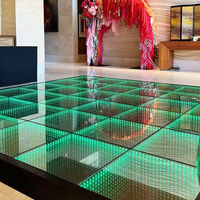 Dalles de scène LED 3D effet miroir étoilé RGB magnétiques à effet infini pour mariages, soirées, discothèques