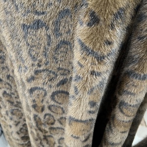 Tessuti in Pelliccia Sintetica di Visone a Pelo Corto, Morbidi, Stampati con Motivo Leopardato, per Costumi, Giocattoli, Artigianato, Abbigliamento e Tessili per la Casa - Product Image 1