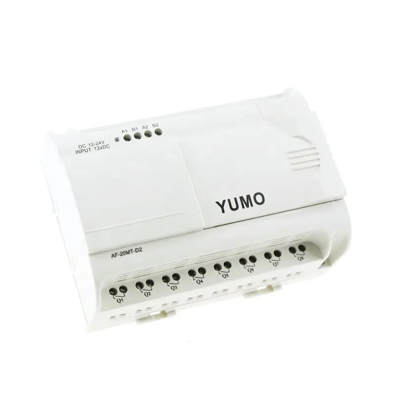 高品質YUMO PLC AF-20MT-D2 DC12/24V、12ポイントDC入力8ポイントトランジスタ出力PLCコントローラ