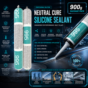 Sellador de Silicona Neutro Monocomponente Impermeable para Muros Cortina de Vidrio, Sellador Premium en Tubo para Construcción y Carpintería - Product Image 4