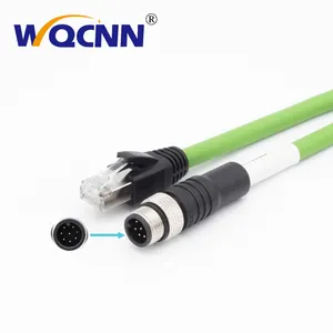 M12 zu RJ45 Industrie-Ethernet-Kabel IP67 wasserdichter Verbindungskabel 1 M/3,28 Fuß Länge M12 D-Code 4-Stift-Hämmelkabel