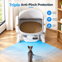 Bac à litière pour chat entièrement automatique, grande capacité, ouvert, intelligent, nettoyage sans effort, contrôle des odeurs, toilette électrique pour chat