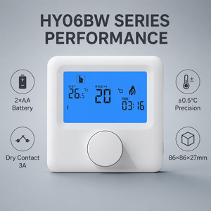 Thermostat intelligent numérique de pièce de bouton de Offre Spéciale bon marché pour le chauffage de chaudière d'eau de plancher, programmable, à piles - Product Image 4