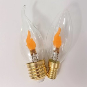 Nouvelles ampoules LED à effet de flamme vacillante en verre transparent E12, bougie LED à effet de flamme pour la décoration de Noël, d'Halloween et des fêtes - Product Image 2