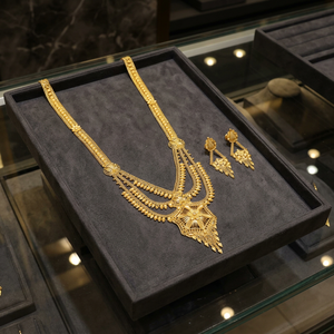 Wholesale 14K 18K 24K Gold Plated Forming Long Necklaces, Traditional & Wedding Design Jewelry Set, Fashion Brass Gold Necklaces - Product Image 2