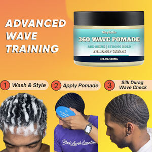 Premium African 360 Hair Wave Building Ingredientes naturales Wave Butter Promover el crecimiento del cabello Wave Pomade - Product Image 6