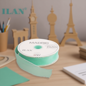 ริบบิ้น ILAN Cinta De Correa ขนาด 4.0 ซม. x 46 ม. ลายมาดริด ปารีส ลอนดอน โตเกียว มิลาน เบอร์ลิน - Product Image 2