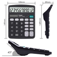 Calculatrice Foska 12 chiffres en promotion, qualité japonaise, pour bureau et étudiants, alimentation piles AAA et solaire