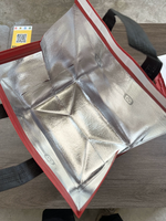 Sac de livraison isotherme en aluminium non tissé laminé avec doublure en coton perlé thermique et fermeture auto-adhésive pour plats à emporter
