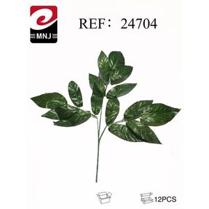 MNJ <b>Artificial</b> Leaf <b>Stem</b> 24704 Green Foliage for Decor 12Pcs - Product Image 1