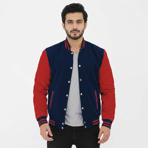 New Wholesale Varsity Jackets For <b>Men</b> and Comfortable Fit Winter Wear Best Style With Knitted OEM Service Varisty Jacket - Product Image 1