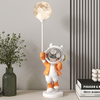 Offre Spéciale : Ornement de Bureau Cœur d'Astronaute de Haute Qualité, Veilleuse Lune, Décoration Chambre Enfant, Cadeau de Pendaison de Crémaillère, Artisanat en Résine
