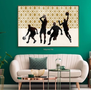 Nuovo design pittura stella del basket Graffiti cultura Poster decorazione su tela stampa pop art in stile <span class=keywords><strong>Banksy</strong></span> - Product Image 2