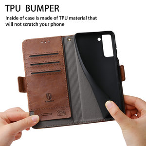 Funda de lujo para billetera de negocios, Funda de cuero con tapa para tarjeta para <span class=keywords><strong>Samsung</strong></span> S24 Ultra S24 A55 A54 A53, funda y accesorios para teléfono móvil - Product Image 5