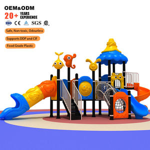 Équipement de terrain de jeu en plastique souple multi-toboggans d'extérieur durables toboggans en acier toboggan de parc aquatique manèges d'attractions balançoire Playhouse - Product Image 2