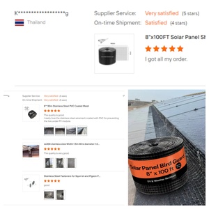 Barrière <span class=keywords><strong>anti</strong></span>-oiseaux solaire 4 pouces * 100 pieds, prix d'usine, clôture en maille pour panneaux solaires revêtue de PVC, barrière de protection contre les pigeons - Product Image 5