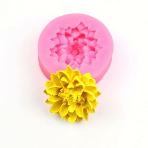 Molde de Chocolate con Forma de Flor de Crisantemo Individual. Molde de Silicona para Encaje de Azúcar, Decoración de Pasteles, OEM/ODM - Product Image 1
