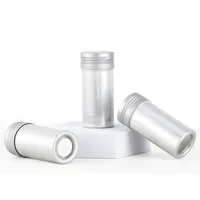 Contenant vide personnalisé rechargeable de 75g (40*90mm) pour cire capillaire, alun ou déodorant en stick, boîte ronde en aluminium avec poussoir en plastique