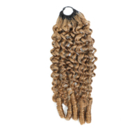 Extensions de cheveux humains bouclés bouddhistes 100 % naturels pour tresses au crochet, style bohème vietnamien, effet plume