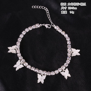 Tobillera de Mariposa con Pedrería, Adorno para el Pie de Aleación de Zinc, Joyería para Mujer - Product Image 4