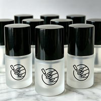 Botellas de Esmalte de Uñas Personalizadas con Logotipo, Rectangulares, Esmeriladas, de 10 ml, con Impresión a Color