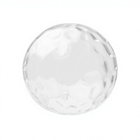 Abat-jour en verre transparent à effet d'ondulation moderne, couvercle de lampe rond en verre transparent pour éclairage décoratif intérieur