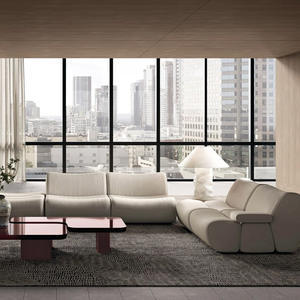 Mobilier italien ERNEST <span class=keywords><strong>canapé</strong></span> en bambou module design <span class=keywords><strong>canapé</strong></span> modulable incurvé hôtel club moderne centre de salon ensemble de canapés en velours - Product Image 3