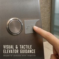 Autocollants personnalisés en PVC pour boutons d'ascenseur en braille, modèle 011, pour panneaux d'ascenseur accessibles et signalétique de direction dans les espaces commerciaux et résidentiels