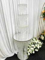 Support à gâteau haut en acrylique transparent, centre de table pour mariage, décoration de fête