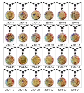 Bán buôn ogan 7 <span class=keywords><strong>Chakra</strong></span> Vòng sỏi Mặt dây chuyền sỏi đá chữa bệnh orgonite Thiền chữa bệnh tinh thể đá quý Mặt dây chuyền - Product Image 5