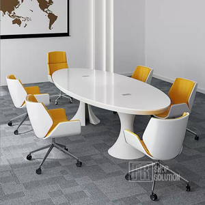 Último diseño Oval forma moderna, muebles <span class=keywords><strong>de</strong></span> oficina, reunión <span class=keywords><strong>de</strong></span> <span class=keywords><strong>la</strong></span> conferencia <span class=keywords><strong>de</strong></span> mesa para sala <span class=keywords><strong>de</strong></span> juntas - Product Image 1