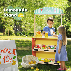 Legno Deluxe bambini fantoccio Theatre giocattolo doppia faccia Lemonade Stand e <span class=keywords><strong>teatro</strong></span> di marionette per bambini - Product Image 4
