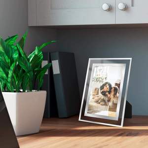 Cadre photo en verre personnalisé en or et argent pour mariages, maisons et bureaux - Affichage photo de haute qualité - Product Image 4