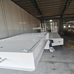 Camión de plataforma baja de 20 toneladas para transporte de contenedores, semirremolque de plataforma baja en venta - Product Image 4