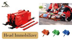 Dispositif de premiers soins de sauvetage médical réglable léger réutilisable <span class=keywords><strong>support</strong></span> de tête tête immobilisateur pour planche vertébrale avec sangles - Product Image 6