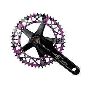 신제품 아노다이징 컬러 크랭크암 165mm/170mm BCD 144mm 알루미늄 AZ1-AS232-1 48T/49/50T 트랙/싱글/픽시 기어 자전거 크랭크셋 - Product Image 5