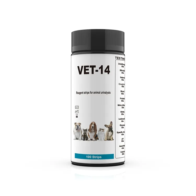 Urinalysis Veterinary Vet-14 pet urine test strips For dog and cat