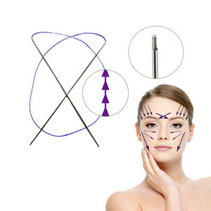 ไหมคอลลาเจนเกาหลีสำหรับเติมเต็มริ้วรอยรอบดวงตาและเส้นคิ้ว แบบเข็มคู่ แคนนูลา วี-ลิฟท์ คอจ พีดีโอ เข็มคู่ ดูดซึมได้ - Product Image 4