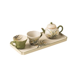 Ceramic One Pot Two <b>Cups</b> Kung Fu <b>Tea</b> Set Ceramic Office with Tray Dry Bubble Hand-painted Shilan Pear Pot Ear <b>Cup</b> - Product Image 5