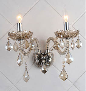 Estilo europeo 2 luces Ember de cristal de la pared de la lámpara - Product Image 5