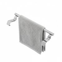 Porte-serviettes moderne en acier inoxydable, écologique, à tige unique, multifonctionnel, sans perçage, pour la cuisine et les armoires
