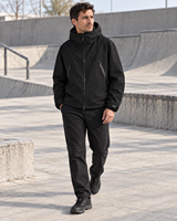 Veste de randonnée imperméable 3-en-1 avec logo personnalisé pour hommes et femmes, coupe-vent, respirante, pour la montagne, avec capuche