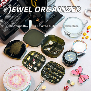 Organizador de Aretes de Plástico de 3 Capas con Logotipo Personalizado al por Mayor, Estuche Portátil para Joyas, Caja de Almacenamiento para Collares - Product Image 2