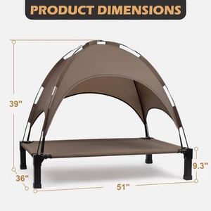 Cama Elevada para Perros, Refrescante, Lavable, Transpirable, de Tela Oxford, con Marco Metálico, Ecológica, para Uso en Exteriores, Camping, Carpas Familiares y Mascotas - Product Image 3